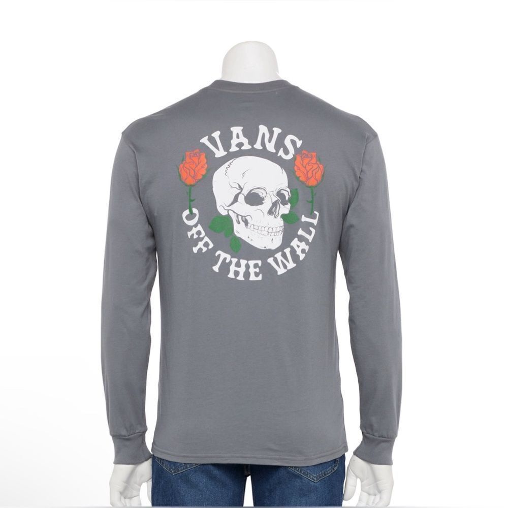 Vans Gray Skull and rose Men's Shirt